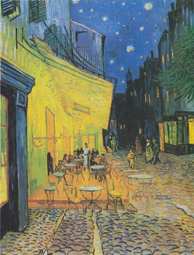 Terrace of Cafés on the Place du Forum in Arles in the Evening by Vincent van Gogh